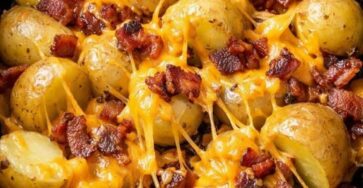 Crockpot Cheesy Bacon Potatoes