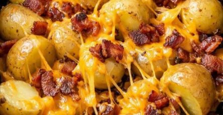 Crockpot Cheesy Bacon Potatoes